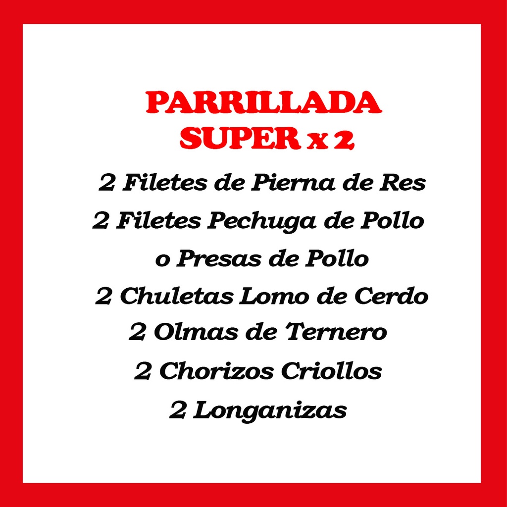 Parrillada Super x 2