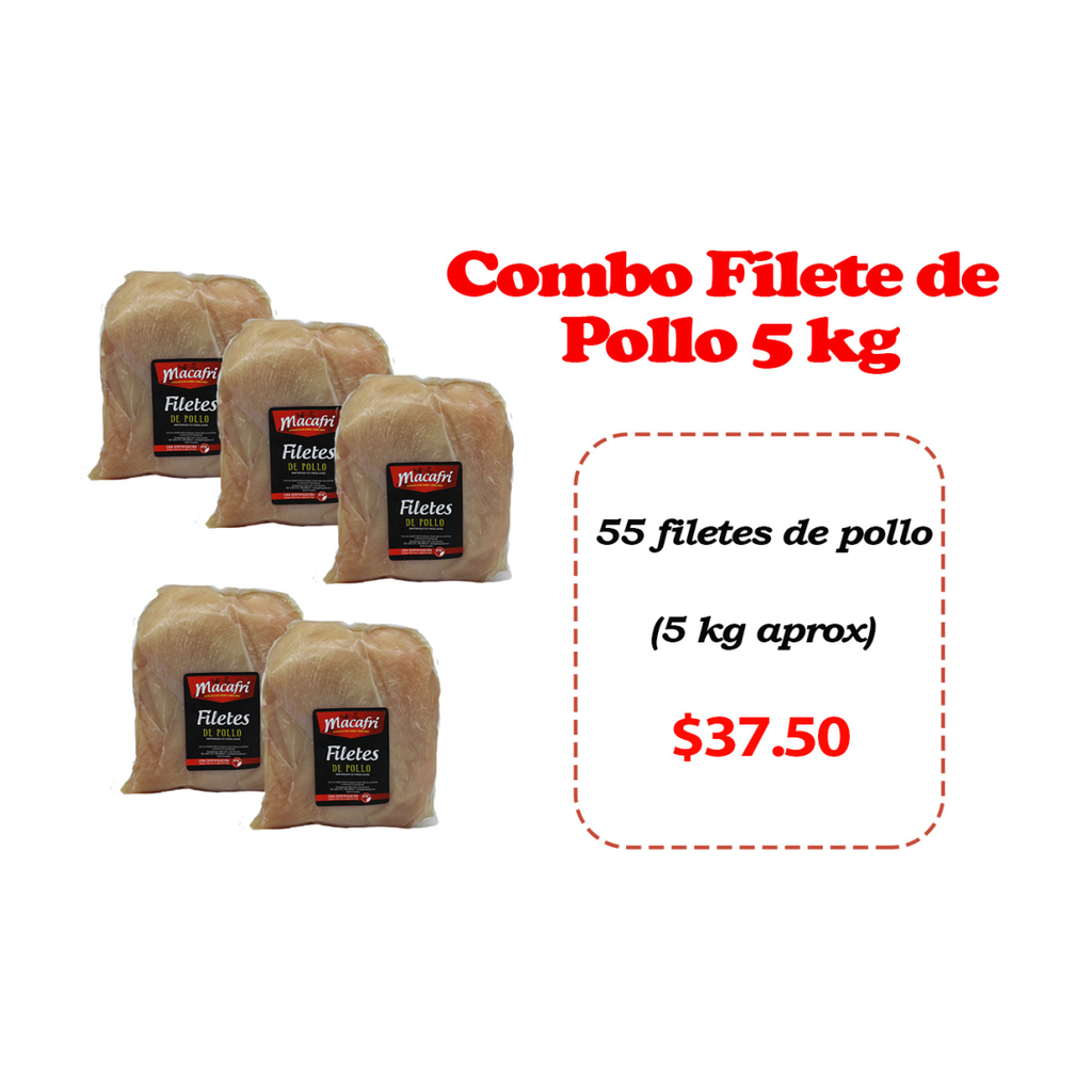 Combo Filetes de Pollo 5 kg