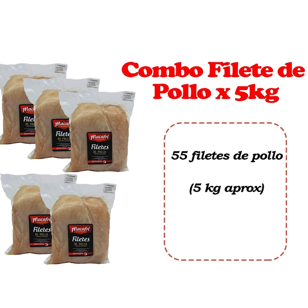 Combo Filetes de Pollo 5 kg