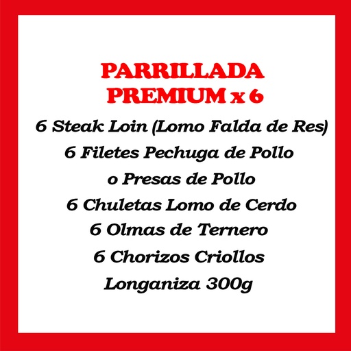 [78621155707195] Parrillada Premium x 6
