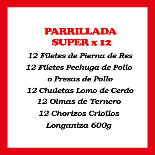 Parrillada Super x12